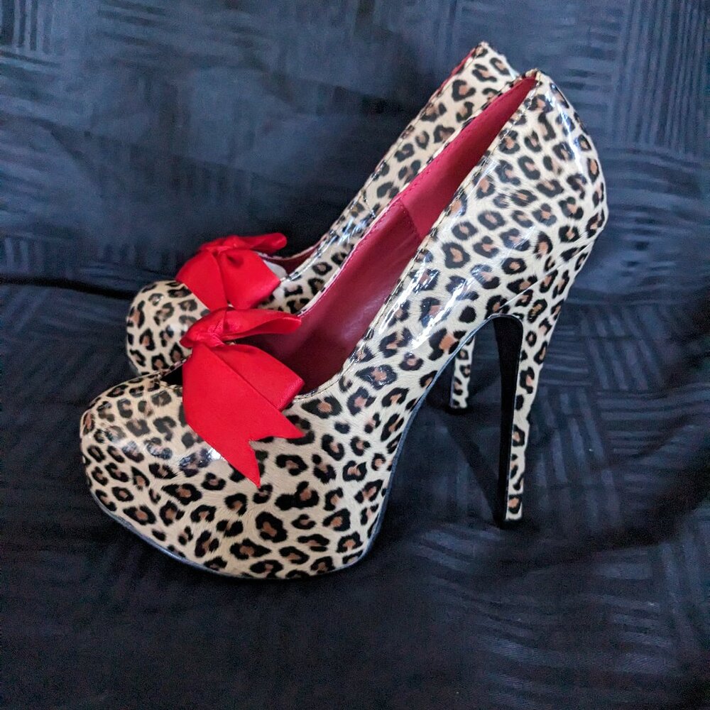 Cheetah Print Platform Pumps (new with box)